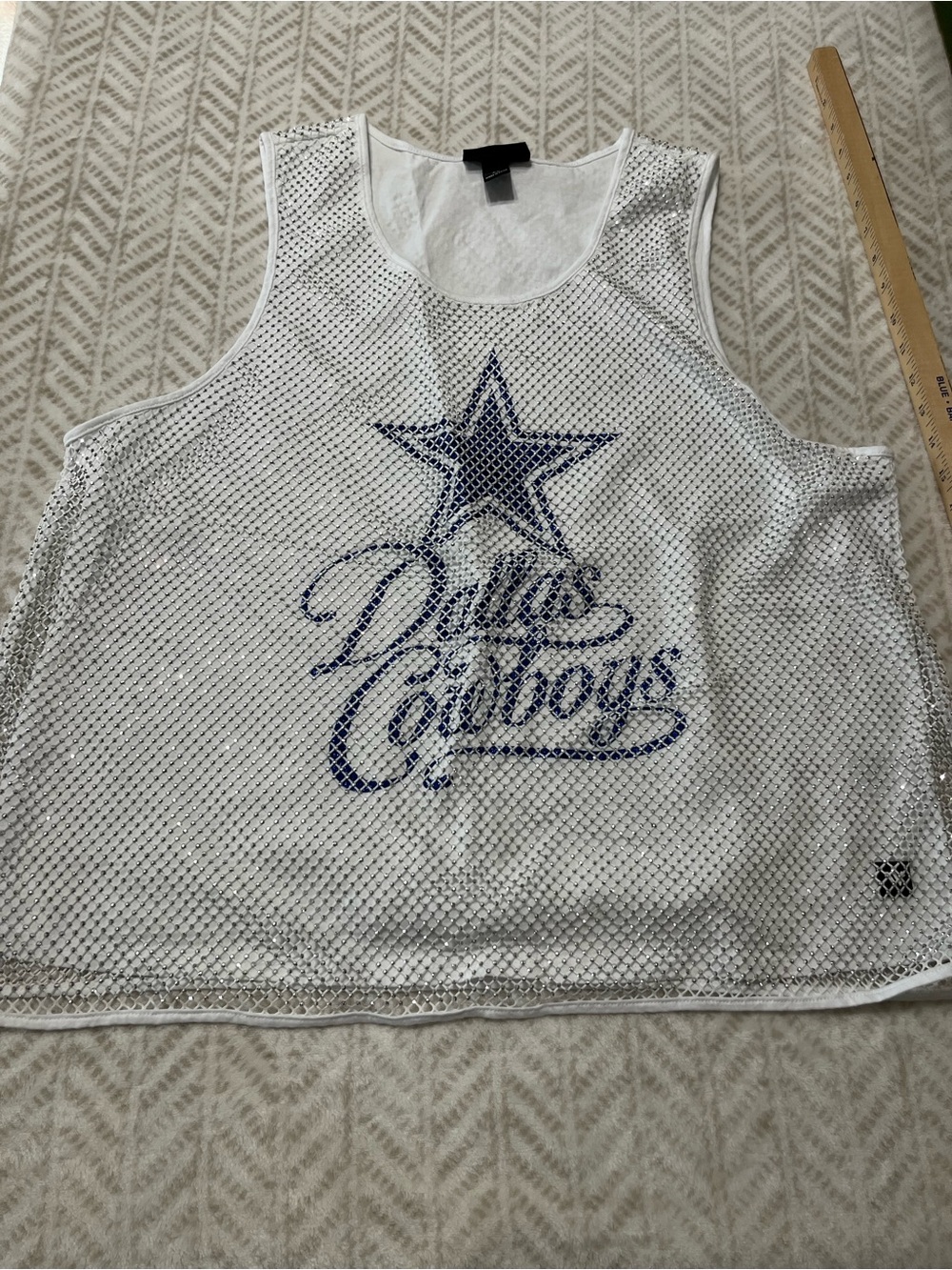 Dallas Cowboys rhinestone/mesh tank top. XL